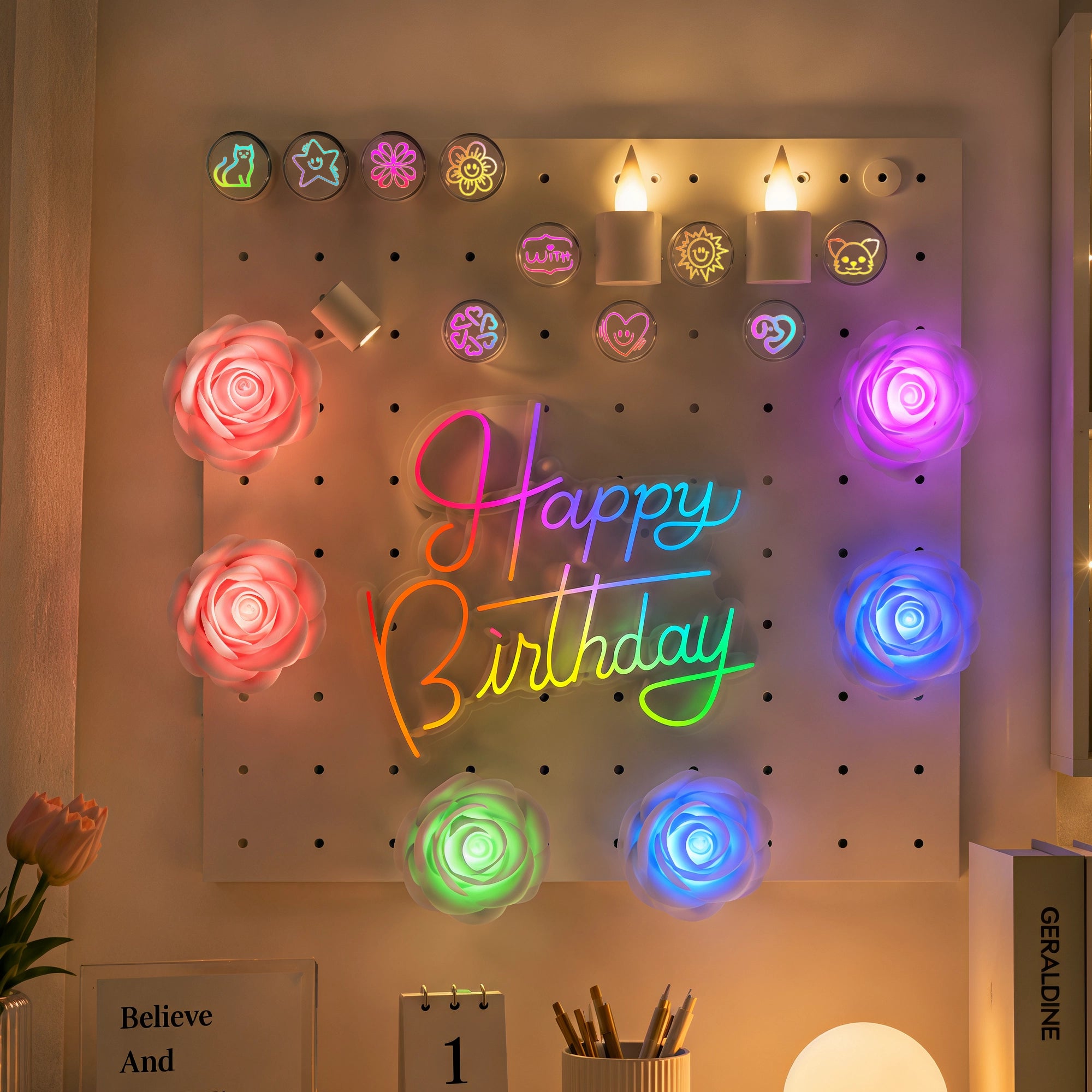 Aeslit Glow Cube – DIY Insert Light Block with Swappable Cards 10-Pack